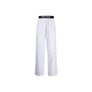 PALM ANGELS Logo-waistband Striped Pajama Trousers