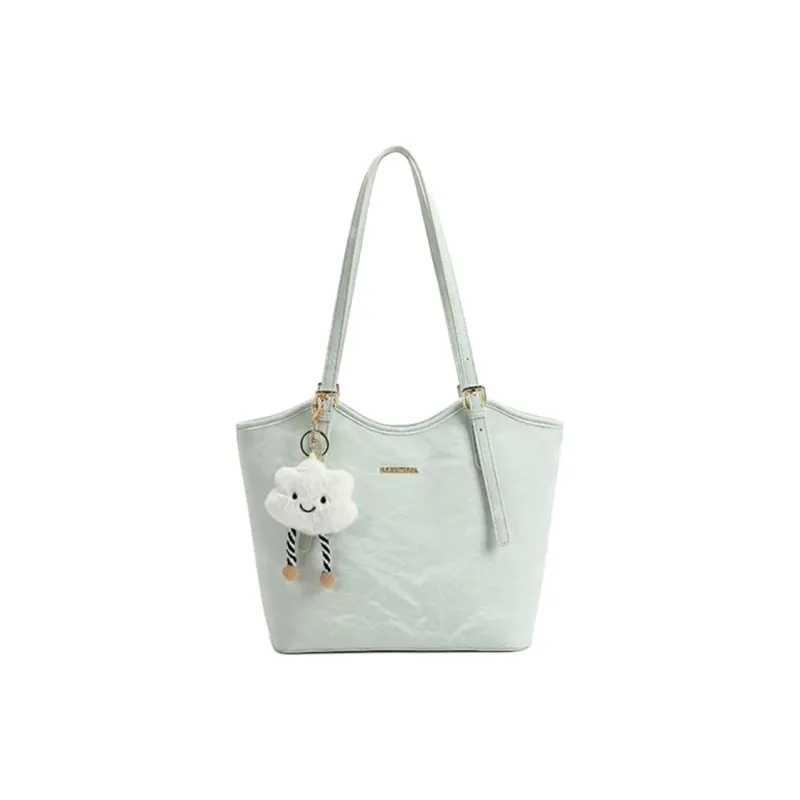 SHORT HAIR GIRL PU Tote Bag, Shoulder Bag Women's Grass Green-0