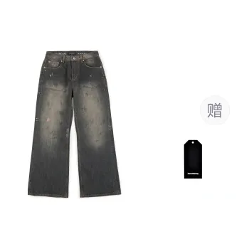 Haonanhuang Jeans Unisex Black Gray Color