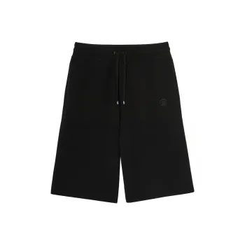 Burberry Monogram Motif Cashmere Drawcord Shorts Black