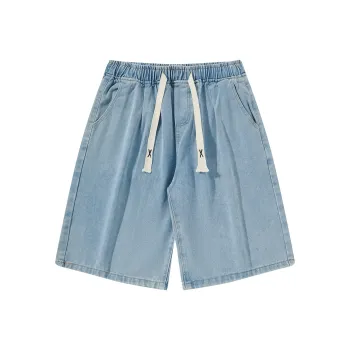 VniVerseVClub Denim Shorts Men's Light Blue