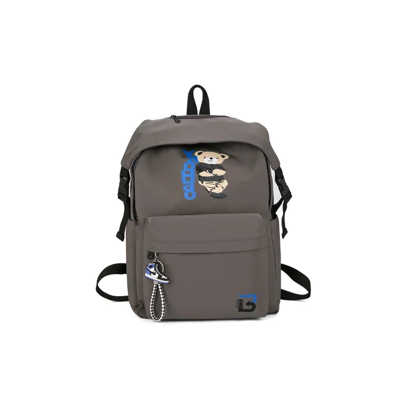 URBAN FOREST Nylon Backpack Unisex Army Green/Dark Blue/Gray/Yellow/Black-9