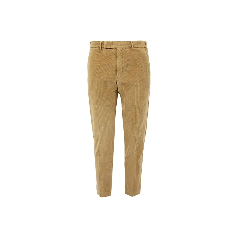 PT01 Pt Torino Straight Leg Corduroy Detail Trousers-0