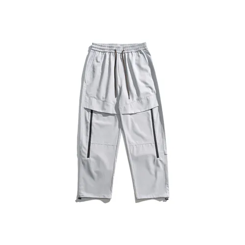 LEVEL Casual Pants Unisex Snow Mountains Gray