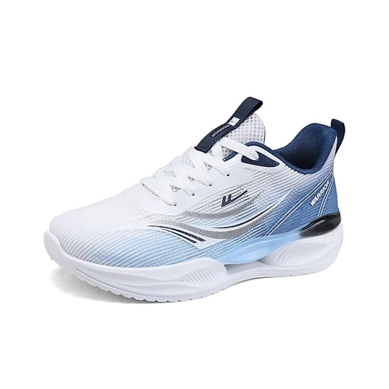 Warrior Anti Slip Wear Resistant Low Top Casual Running Shoes Men's Dark Blue White-1