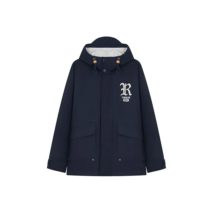 Teenie Weenie Men Trench Coat Unisex Navy Blue-0