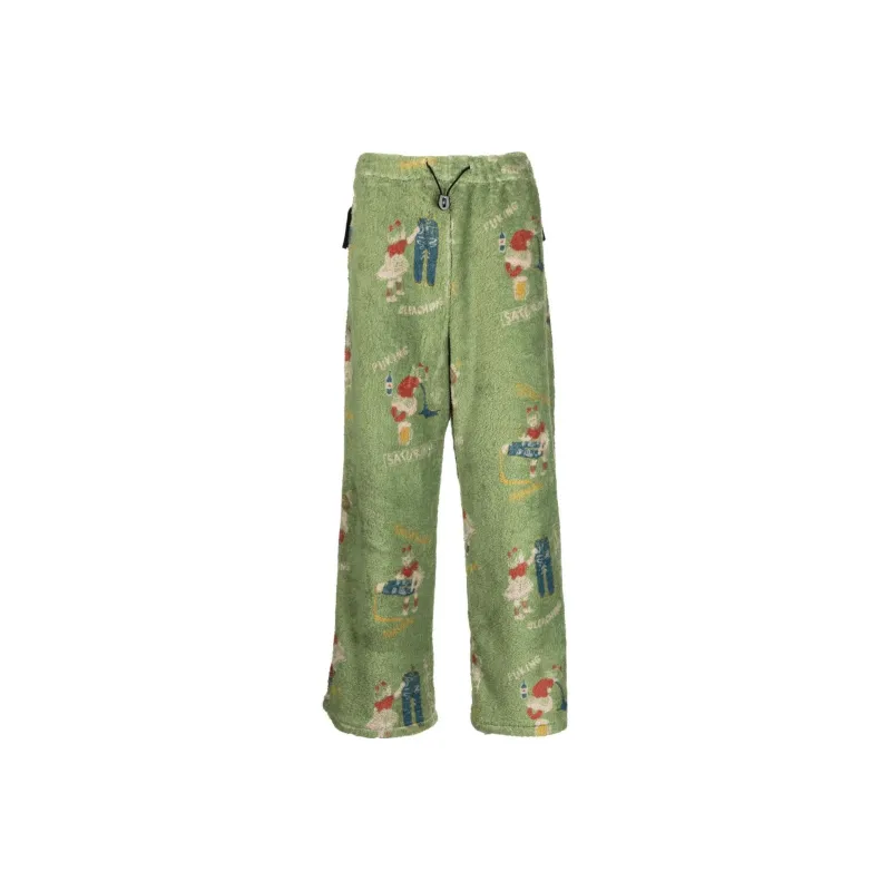 Kapital Kountry Calendar Fleece Easy Straight Pants-0