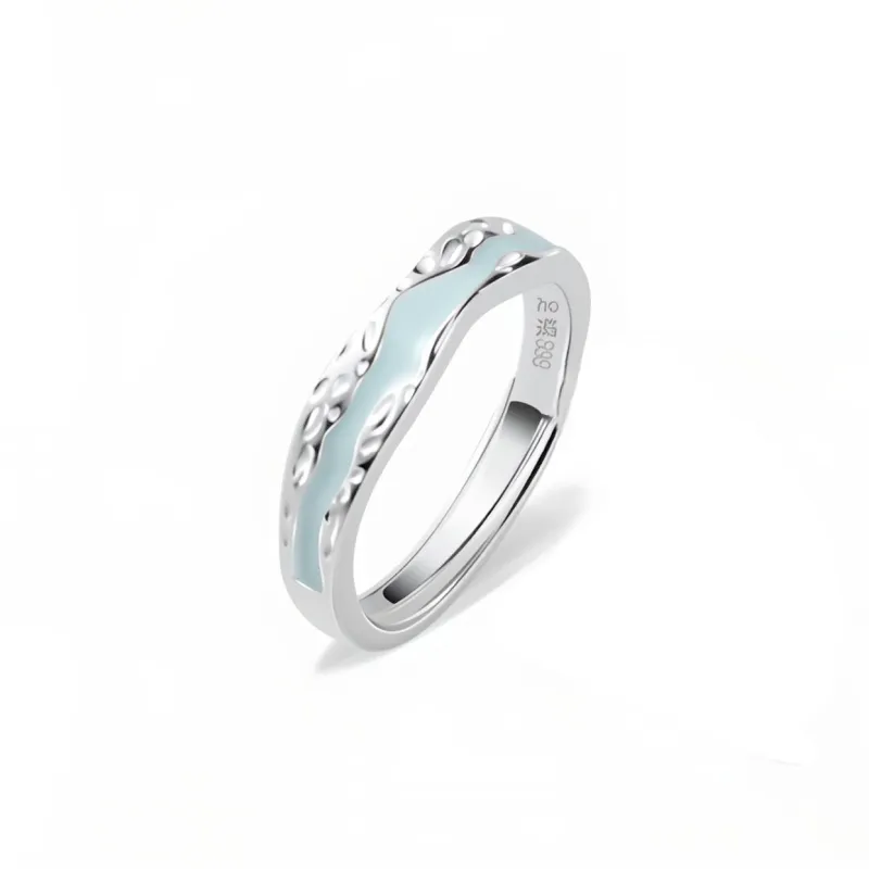 BING STUDIO Ambient Adjustable Opening Sterling Silver Rings Unisex-5