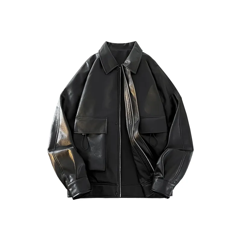 SOCKKEY Leather Jacket Unisex Black-0