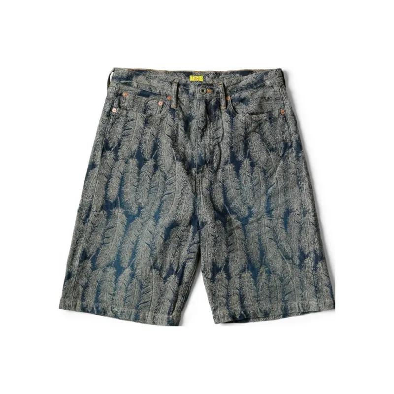 Kapital Feather Denim Shorts-0