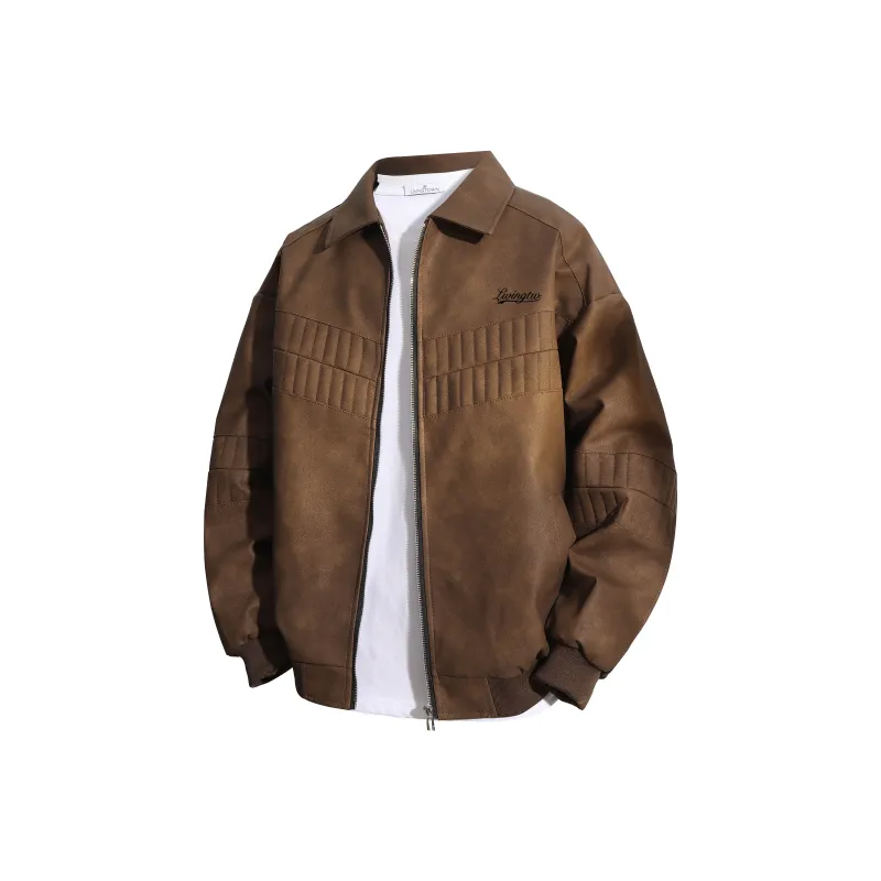 LIVINGTOWN Leather Jacket Unisex-4