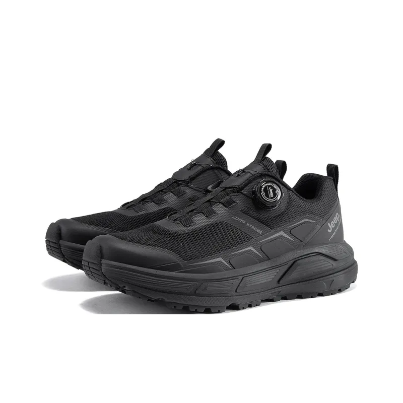 Jeep Slip Resistant, Height Increasing, Lightweight, And Breathable Low Top Running Shoes Men's Black-2