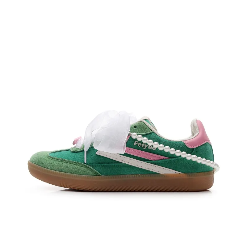 Feiyue Girly Heart Series Anti Slip Wear Resistant Low Top Skateboard Shoes Women's-4