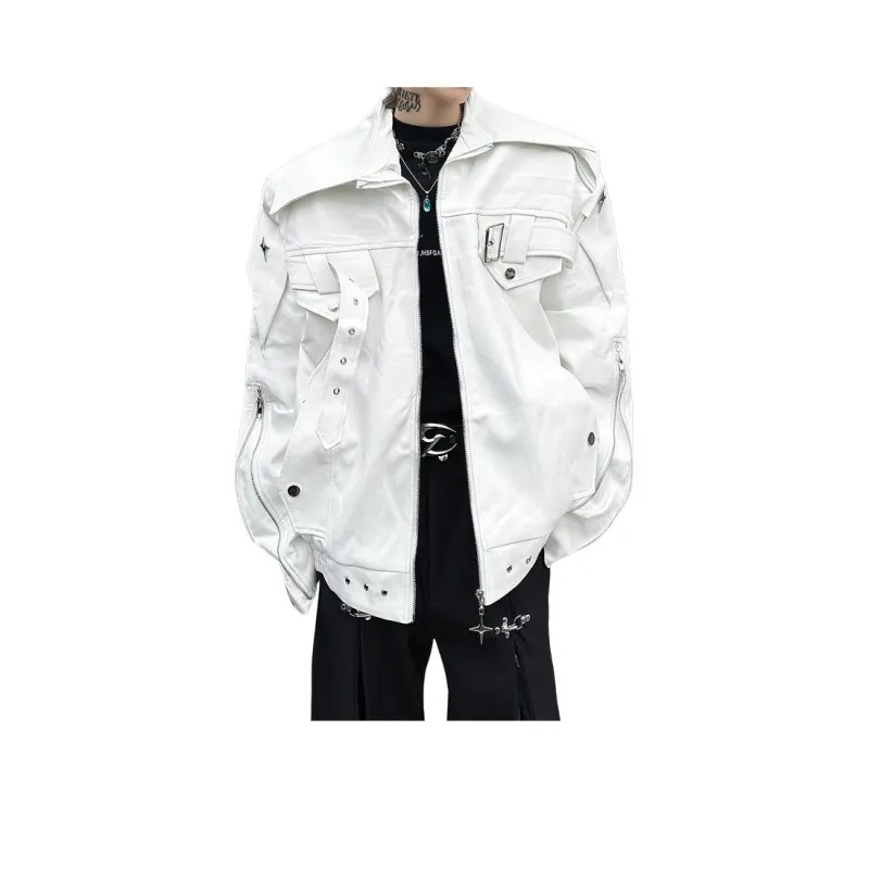 SOCKKEY Leather Jacket Coat Unisex-6