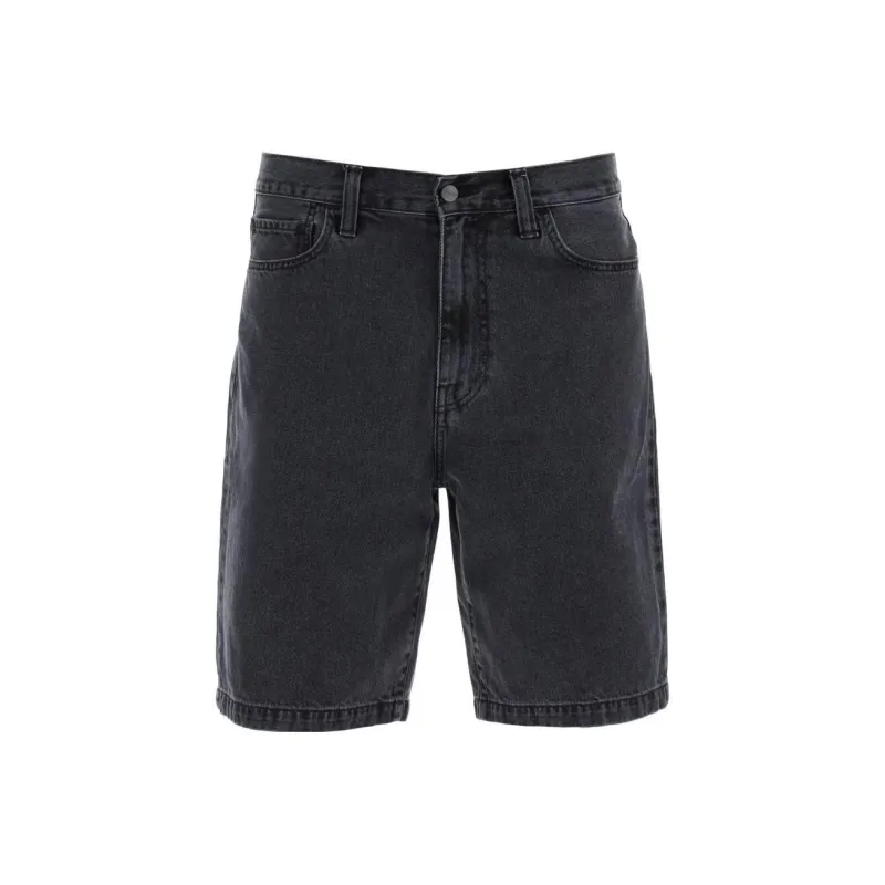 Carhartt WIP Logo detail Denim Shorts-0