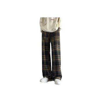 Pirkadat Plaid Casual Pants Unisex