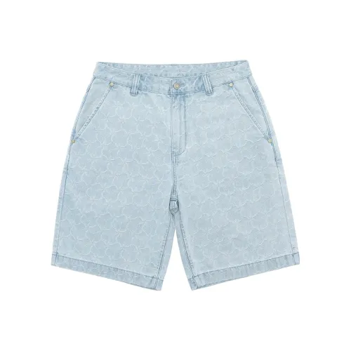 LI NING 1990 Denim Shorts Men Light Umbilical Blue