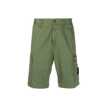 STONE ISLAND Cargo Shorts Men Army Green