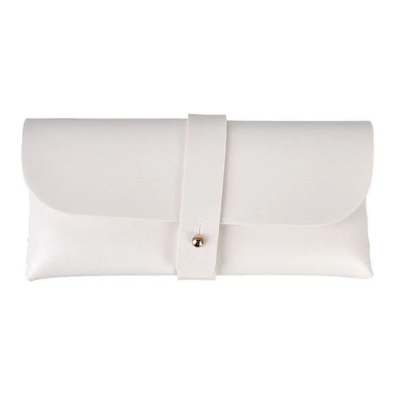 ALOENEY Leather Eyeglass Pouch Large Size Unisex Black/White-5