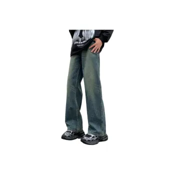 MGXEK Jeans Men Vintage Blue