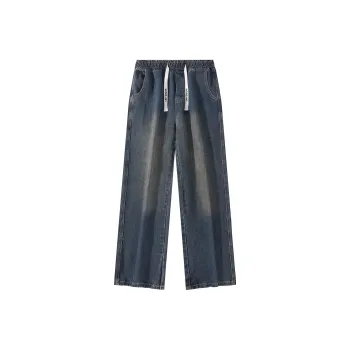 WARNING LIGHT Jeans Unisex Vintage Blue