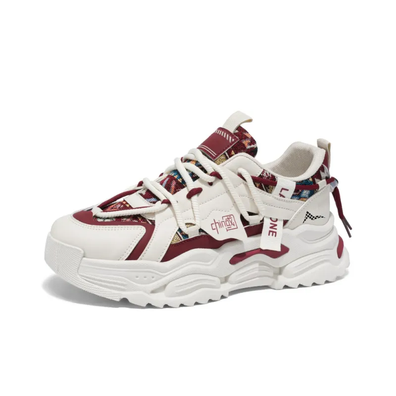 ATONGMU Cushioning, Slip Resistant, Abrasion Resistant, Lightweight Low Top Chunky Sneakers Unisex-2