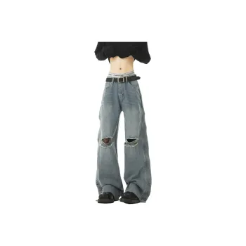 WARNING LIGHT Jeans Unisex Blue