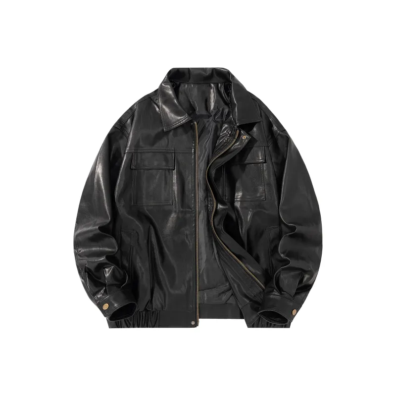 YATSI Leather Jacket Unisex Purple-0