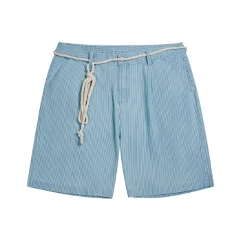 WAYNEXZAVIER Denim Shorts Men Light Blue