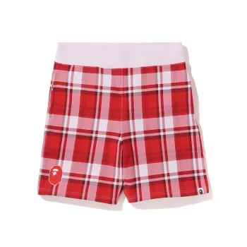 A BATHING APE Check Gift Sweat Shorts