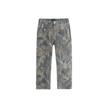 AF Casual Pants Men's Olive Green Print