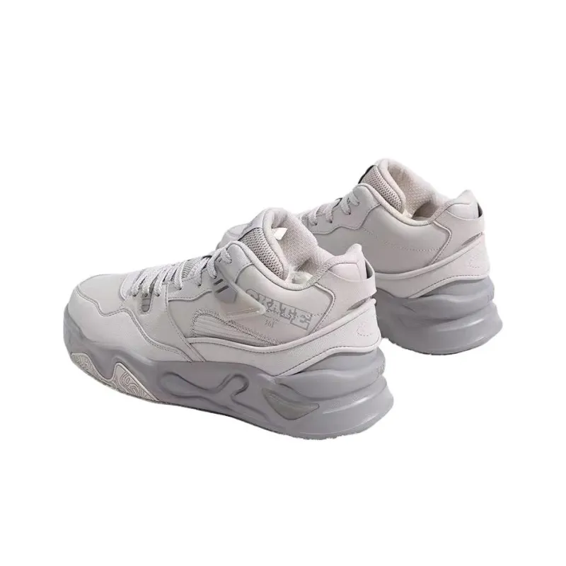 361° Anti-Slip And Wear-Resistant Warm Mid-Top Casual Shoes Men's Gray-2