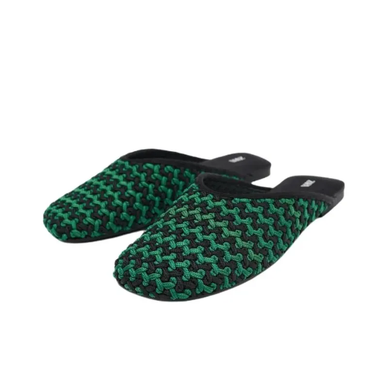 ZARA Abrasion Resistant Closed Toe Slippers Women's Green-2