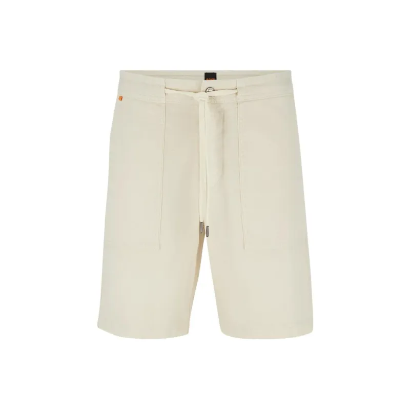 HUGO BOSS Denim Shorts Men Beige-0