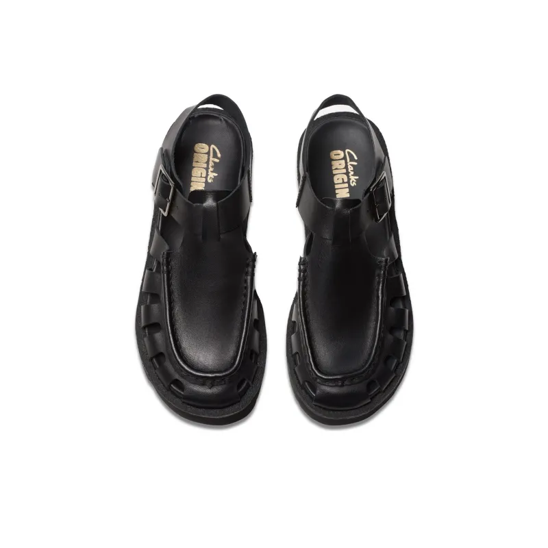 Clarks Roman Sandals Unisex Black-2