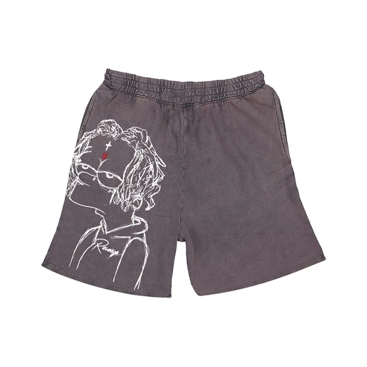 Revenge X Trippie Redd Collection Casual Shorts Unisex Gray-0