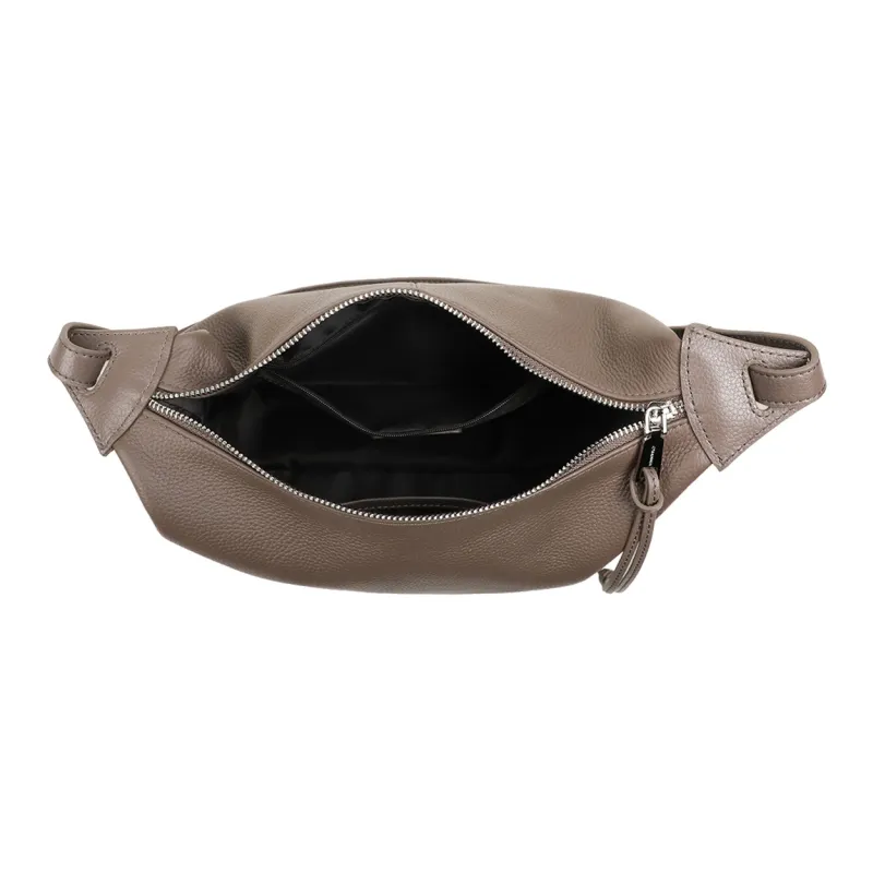 COMELY Cow Leather One Shoulder Crossbody Tote Hobo Bag Regular Women's Elephant Gray-4