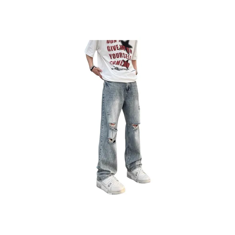 MGXEK Jeans Unisex Light Blue-0
