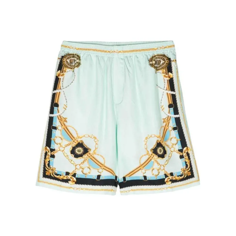 Camilla Sea Charm Silk Bermuda Shorts-0