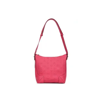 MCM Leather, Cow Leather Handbag, Crossbody Bag, Shoulder Bag Medium Size Women's Red