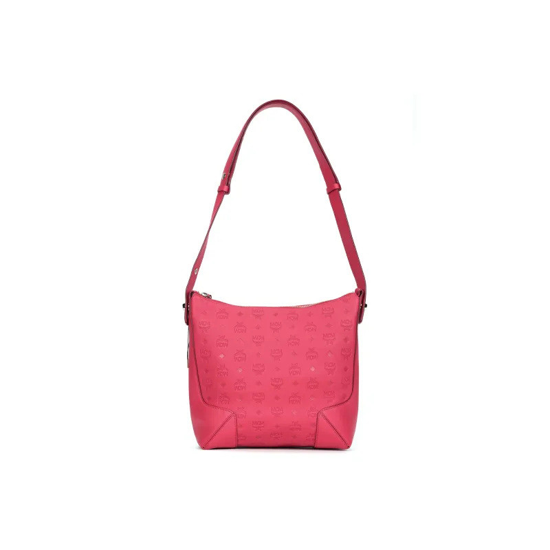 MCM Leather, Cow Leather Handbag, Crossbody Bag, Shoulder Bag Medium Size Women's Red-0