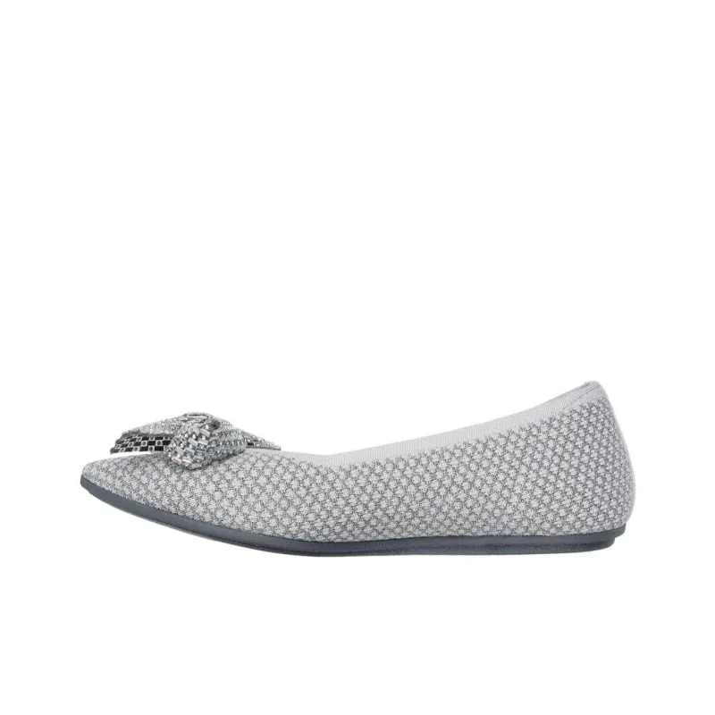 Skechers Cleo Point Shimmery Shine Low Top Casual Shoes Women's Silver-0