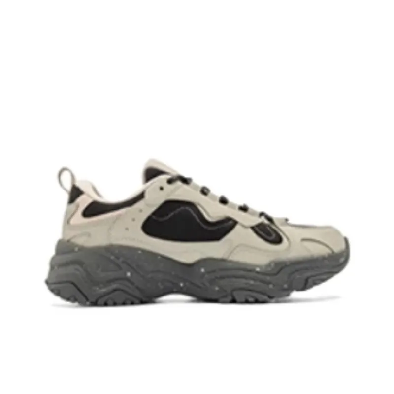 QIAODAN Non-slip Wear-resistant Shock Absorption Low-Top Trail Running Sprint Running Shoes Women's Beige Black-1