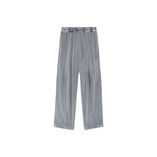 Alexander Wang FW24 Knitted Sports Pants Unisex Charcoal Gray