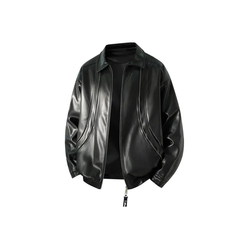David Bakken Leather Jacket Unisex Black-0