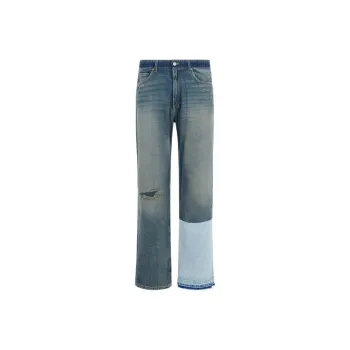 MM6 Maison Margiela Logo Patch Colourblock Jeans