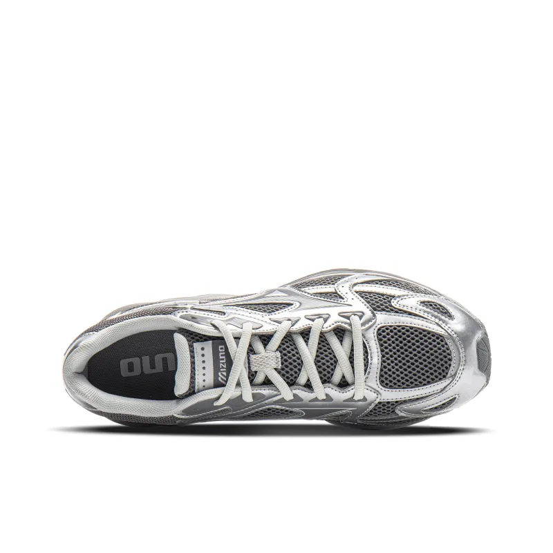 Mizuno Cushioning, Wear Resistant Low Top Running Shoes Unisex Silver Gray-3