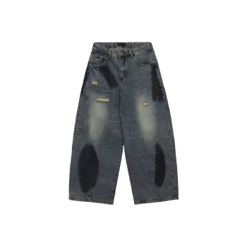 HEIYIXIANSHENG Jeans Unisex Vintage Blue