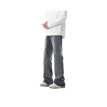 YOUSHIQI Jeans Unisex Washed Blue
