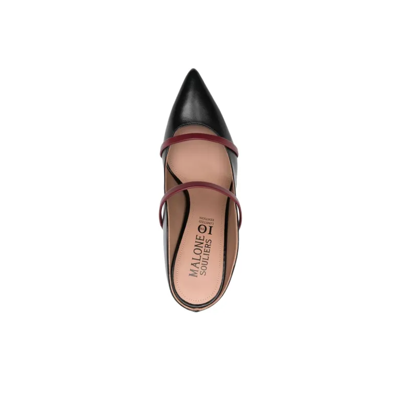 Malone Souliers Maureen Closed Toe Slippers 10cm Women's Black-3